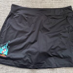 Disney Black Skort with Castle Graphic